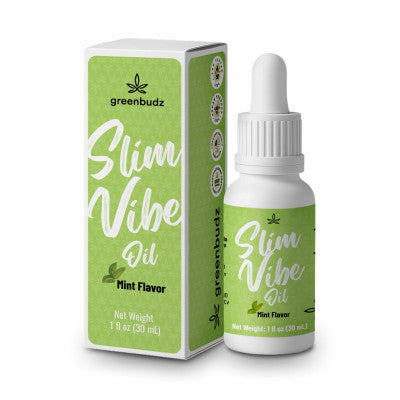 Óleo de CBD 1.500mg + THCv 1.500mg - Slim Vibe Oil GreenBudz - 30 mL - Sabor Hortelã